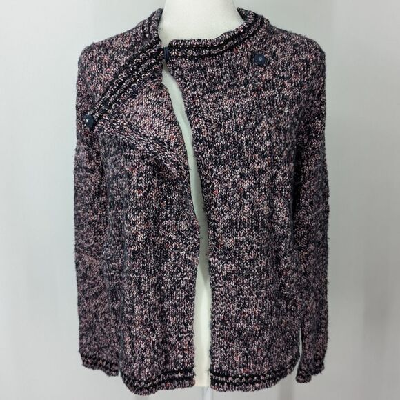 Scotch & Soda R'Belle Girl's Purple Wool Asymmetric Sweater Cardigan Jacket 14 - Picture 5 of 8